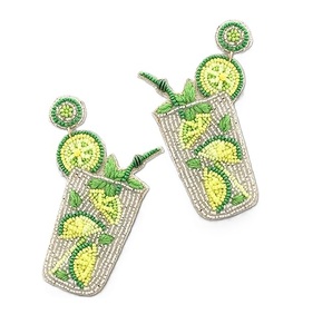 Boucles d'oreilles d'été légères brodées de perles de rocaille, style bohème chic - Product Image 6