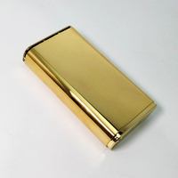 Power Bank Ultra Tipis Portabel Berlapis Emas 24kt Mewah OEM yang Dipersonalisasi, Baterai Eksternal 15000mAh
