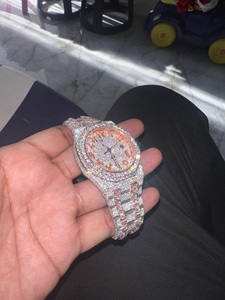 Reloj de Lujo para Hombre, Rectangular, de Acero Inoxidable, Mecánico, ETA, con Diamantes Brillantes de Moissanita, Correa de Cristal, en Caja, Resistente al Agua hasta 10 m - Product Image 2