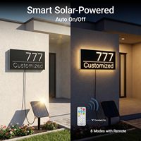 Números de Casa Iluminados LED de Alta Luminosidad con Diseño 2026, Placa con Número de Puerta de Hotel Retroiluminada, Letra con Logotipo Luminoso para Exteriores