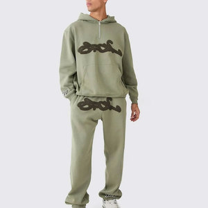 ชุดวอร์มของผู้ชายสีทึบน้ำหนักเบาชุดออกกำลังกายเข้ารูปสำหรับฤดูหนาว100% - Product Image 6