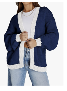DIRECT FACTORY BANGLADESH NEW ARRIVAL CUSTOM LOGO <b>WOMENS</b> OVERSIZED CHUNKY <b>CARDIGAN</b> <b>SWEATERS</b> OPEN FRONT LONG <b>CARDIGANS</b> KNIT COATS - Product Image 4
