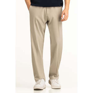 Casual Straight Fit Trousers Mid Waist Worsted Fabric Chinos Pants Customizable Logo Zipper <b>Decor</b> XL Size Colored for Office Ins - Product Image 4