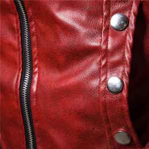 Leather <b>Jacket</b> Factory Direct High Quality Zipper Wholesale Leather <b>Jacket</b> for Men Leather 2025 with Custom logo Printed - Product Image 2