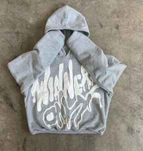 เสื้อฮู้ดกันแดดฟอกวินเทจสำหรับผู้ชายเสื้อฮู้ดปักลายโลโก้ตามสั่ง - Product Image 2