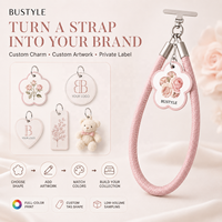 Dragonne multifonction en cuir PU avec mousqueton pivotant pour téléphone, porte-clés, breloque de sac, support de jouet en peluche, étiquette personnalisée