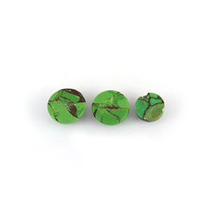 Turquoise Verte Naturelle, Coupe Cabochon, Pierre de Naissance, Énergie Curative, Forme Ronde Brillante, 8MM, Pierre Précieuse Libre pour Bijoux Gopika - Product Image 2