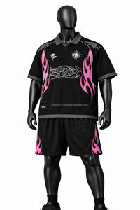 เสื้อฟุตบอลแบบสั้นคุณภาพสูง พิมพ์ลายแบบซับลิเมชั่นเต็มตัว ชุดทีมสโมสรแบบกำหนดเอง ระบายเหงื่อได้ดี ชุดกีฬาสำหรับทุกเพศ บริการ OEM - Product Image 4