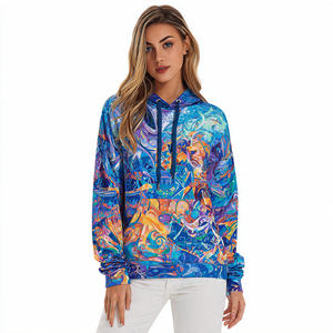 Sudadera con Capucha Estampada para Mujer, Sudadera de Forro Polar de 500 GSM, Sudadera de Invierno de Algodón Pesado y Poliéster de Alta Calidad, Personalizable - Product Image 2