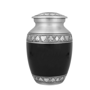 Suit of Cards Black Medium Urn New Design Metal <b>Keepsake</b> Urns male female large <b>ashes</b> men adult cremation metal funeral urns - Product Image 1