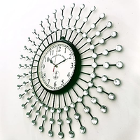 Jam Dinding Logam Kuningan Ak Brass dengan Mesin Quartz, Tampilan Jarum, Finishing Multi-Warna, Desain Antik Modern untuk Rumah/Hotel/Kafe