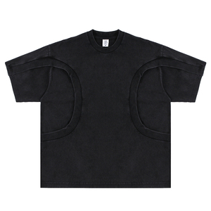 เสื้อยืดสำหรับผู้ชายทรงหลวมสไตล์สตรีทแวร์สำหรับผู้ชายเสื้อยืดผ้าฝ้าย100% พิมพ์โลโก้ตามสั่ง - Product Image 4