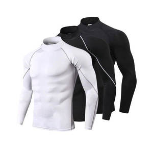 Vêtements de sport pour l'entraînement quotidien, t-shirt de compression pour homme, tissu extensible léger pour les sports actifs, t-shirt de compression pour homme - Product Image 1