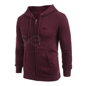 Sweat-shirts à fermeture éclair pour hommes de haute qualité, mélange coton/polyester, couleur unie, séchage rapide, faible MOQ, commande en gros, logo personnalisé, noir - Product Image 4