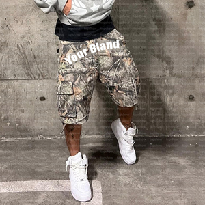 Personnalisé été Baggy partout véritable arbre impression numérique chasse Camouflage travail pantalon Cavas Camo Cargo Shorts hommes de haute qualité - Product Image 2