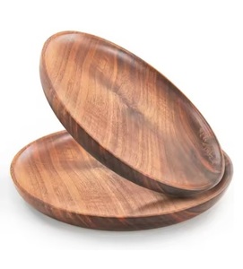 Grand plateau en bois pour servir des assiettes rondes, du fromage et des collations en bois durable et alimentaire au prix le plus bas - Product Image 3