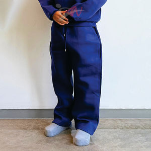 Fabricant de vêtements sur mesure, ensemble de survêtement avec sweat-shirt à fermeture éclair et pantalon de survêtement ample et lourd, design vierge, survêtement pour hommes - Product Image 6