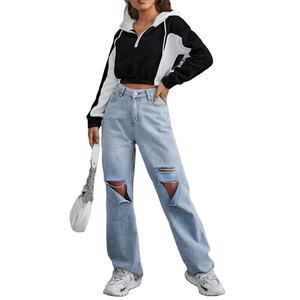 Sudadera con capucha de nuevo estilo muy recomendada, ropa de invierno personalizada para mujer, sudaderas con capucha recortadas informales para mujer al por mayor 2026 - Product Image 5