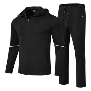 Le plus populaire 2024 personnalisé formation Jogging confortable fermeture éclair sweats à capuche costumes deux pièces ensemble survêtements pour hommes - Product Image 1