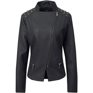 Veste en cuir unie pour femme sur mesure, respirante, rembourrée en coton, en toile tricotée, streetwear pour l'hiver, Nuraksports, meilleure qualité - Product Image 3