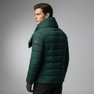 Chaqueta acolchada para hombre, chaqueta de invierno, chaqueta acolchada, chaqueta con aislamiento, chaqueta cálida, chaqueta con cuello tipo bufanda, chaqueta para exteriores - Product Image 2