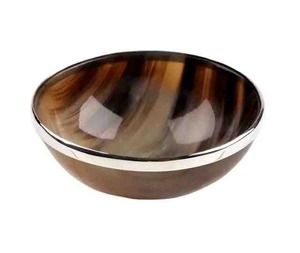 Cuenco de cuerno de búfalo ecológico natural hecho a mano, decoración de servicio personalizada para fiestas y frutas a bajo precio - Product Image 1