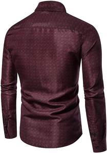 ชุดเดรสทางการแขนยาวสำหรับผู้ชายชุดเดรสสำหรับใส่ไปทำงานเสื้อผ้าฝ้าย100% ใส่สบาย - Product Image 6