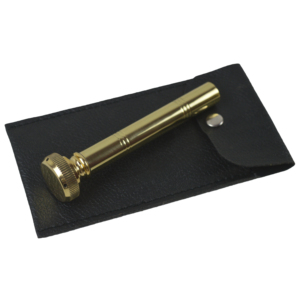 Aspersor de Aspergillum de iglesia de latón con cubierta de cuero marrón rojizo, producto de Metal de Iglesia religiosa, ortodoxo Católico - Product Image 2