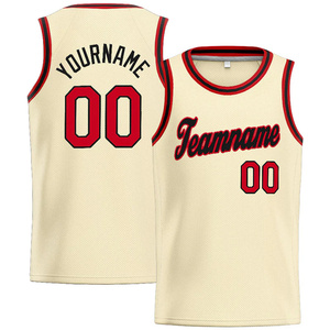 Débardeur de basket-ball beige pour homme, personnalisable avec nom, sport, ample, décontracté, été, quotidien, logo personnalisé, t-shirt - Product Image 3