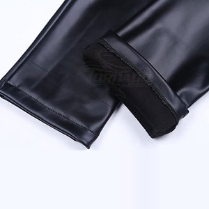 Prix de gros, pantalon en cuir léger à taille haute, sur mesure, pour hommes, avec logo personnalisé, design unique, braguette à boutons - Product Image 6