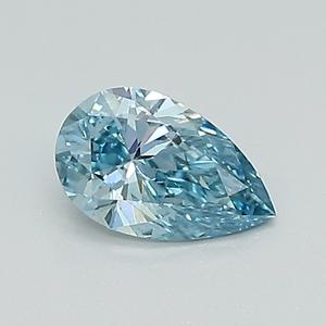 Diamant de laboratoire de 0,40 ct, taille poire, fantaisie bleu vif, non monté, calibré, VS1, diamants de laboratoire créés pour la fabrication de bijoux - Product Image 1