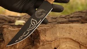 Hecho a mano antiguo Medieval alto Damasco acero cuchillo de cocina hoja de acero al carbono acabado de alto pulido Funda de cuero duradera para - Product Image 3