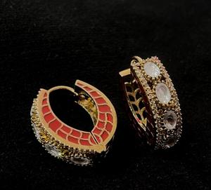 Pendientes Kundan Elegantes de la Mejor Calidad, Chapados en Oro, de Estilo Tradicional, para Bodas y Fiestas, Colecciones para Mujeres y Niñas - Product Image 4