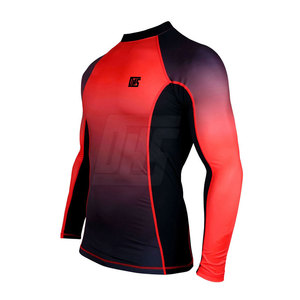 Mangas largas Nuevo diseño Hombres Rash Guard Para venta en línea Servicio OEM Hombres Fitness Wear Rash Guard - Product Image 2