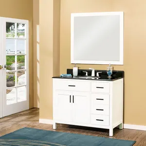 Listo para montar RTA MDF lacado blanco muebles de cocina madera maciza coctelera armario de cocina juego completo con Isla