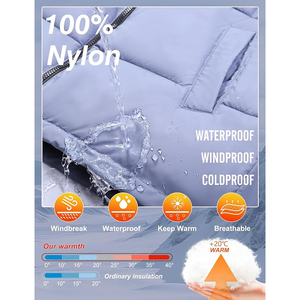 แจ็กเก็ตขนเป็ดสำหรับผู้ใหญ่ผู้ชายผู้ชายเสื้อแจ็กเก็ตขนเป็ดไซส์ใหญ่พิเศษสำหรับฤดูหนาว - Product Image 4