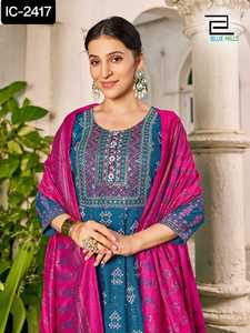 Costume Salwar indien pakistanais exclusif traditionnel pour femmes robe de style Anarkali pour femmes indiennes au prix le plus bas Kurtis - Product Image 2