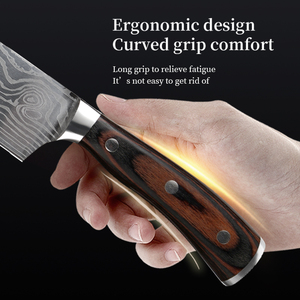 Venta al por mayor personalizado de alta calidad cuchillo de Chef Damasco afilado carne de acero inoxidable cuchillo de cocina vegetal Damasco multiusos - Product Image 5