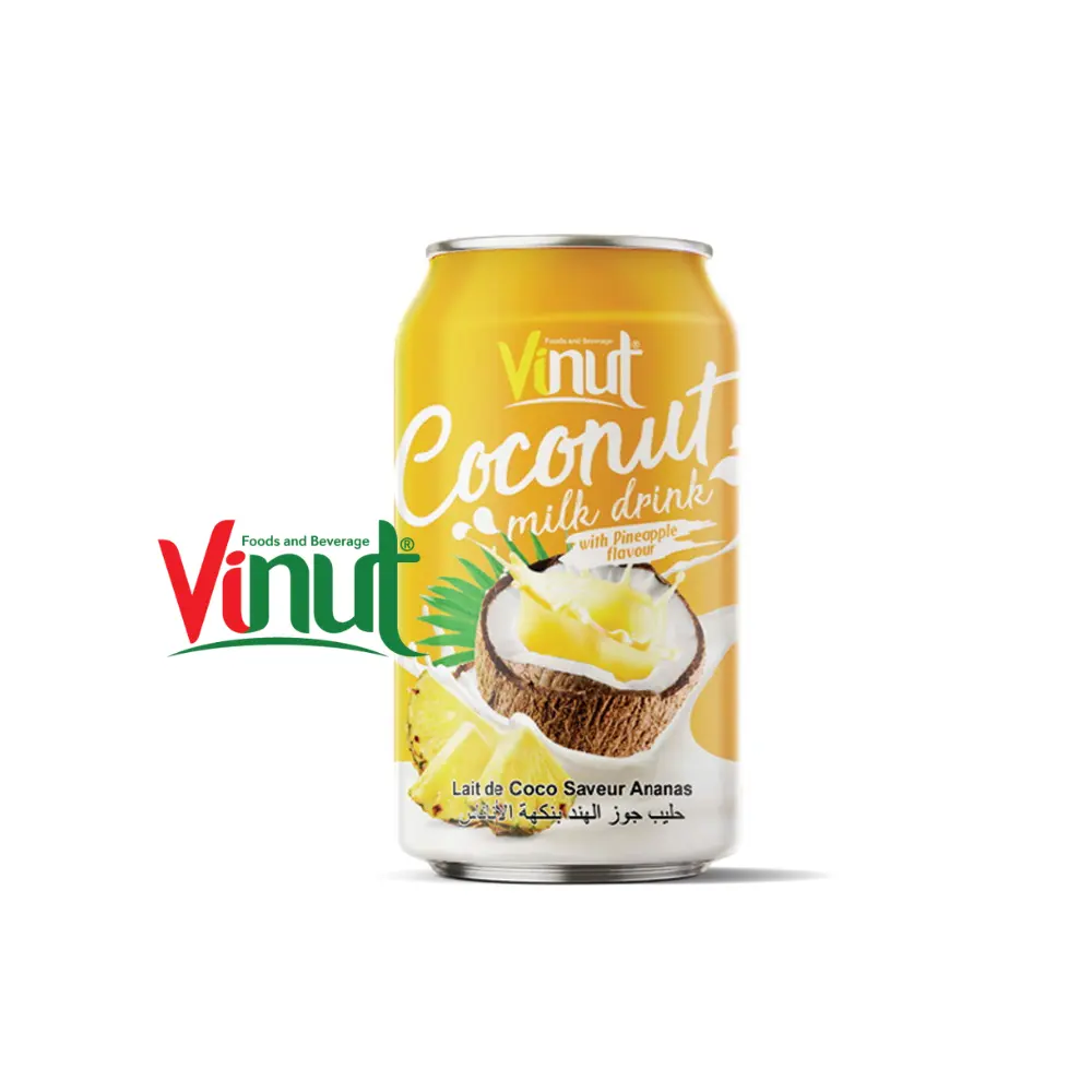 New product11.1 FL oz vinut sữa dừa với dứa hương vị nước giải khát nhãn hiệu riêng OEM ODM Halal BRC