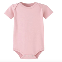 Body de Manga Corta con Botones a Presión para Bebés Recién Nacidos, Unisex, 100% Algodón Tejido, para Bebés y Niños Pequeños