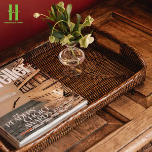 ถาดเสิร์ฟผลไม้และขนมทำจากหวายสำหรับใช้ในบ้านถาดใส่ขนมปังอบอาหารร้านอาหารจากเวียดนาม - Product Image 6