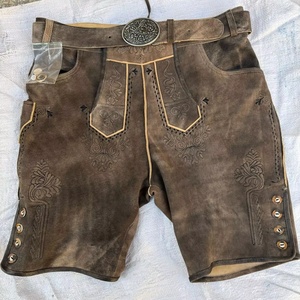 Pantalones de Cuero Bávaros Tradicionales para Oktoberfest, Personalizados, Cortos, para Hombre - Product Image 5