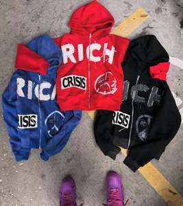 เสื้อฮู้ดผู้ชายแบบมีฮู้ดสำหรับผู้ใหญ่เสื้อมีฮู้ดผ้าคอตตอนผสมดีไซน์แบบกำหนดเองโลโก้ของคุณเอง - Product Image 6