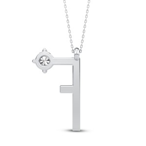 Colgante con Inicial de Nombre Personalizada en Mayúscula con Diamante Cultivado en Laboratorio VVS VS EF, Plata de Ley 925 con Acabado en Oro, Diseño Minimalista - Product Image 2