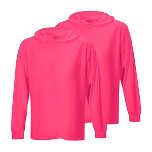 T-shirts à capuche légers en polyester haute visibilité orange haute visibilité - Product Image 2