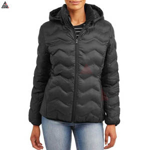 Factory Made New Arrival <b>Women</b> Puffer <b>Jacket</b> Sheep Skin Trim Cotton Filled Hooded <b>Lightweight</b> Breathable Outdoor Winter <b>Jacket</b> - Product Image 3
