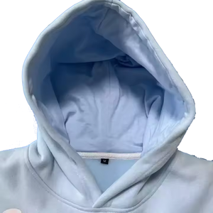 Sudadera de poliéster de peso pesado Sudadera con capucha de tela polar Logotipo bordado Diseño personalizado Apliques Grueso Sudadera con capucha térmica de invierno - Product Image 3