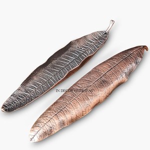 Lujosa calidad Metal hoja diseñador latón antiguo acabado incienso Bakhoor quemador Aroma difusor hogar MESA CENTRO DE MESA suministro - Product Image 6