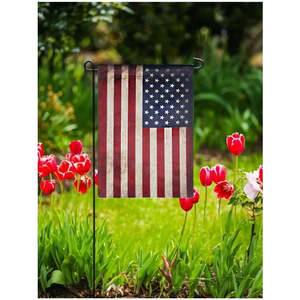 Paquete de 2 Banderas Patrióticas Americanas con Diseño de Té Derramado para Jardín - Día de la Independencia de EE. UU. 4 de Julio, Doble Cara, para Celebrar al Aire Libre en el Patio - Product Image 6