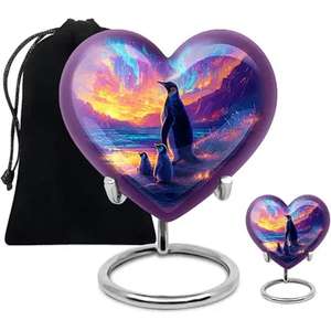 Ataúd de aluminio y latón grande personalizado para cremación de mariposas para mascotas adultas urna funeraria hermosa para almacenamiento de restos de cenizas humanas bajo - Product Image 1